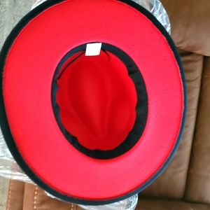 Red Bottom Fedora Hat